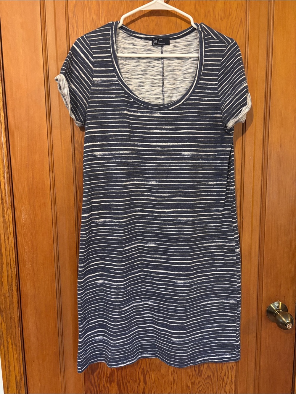 Gap Navy & White Striped Scoop Neck Tunic Dress